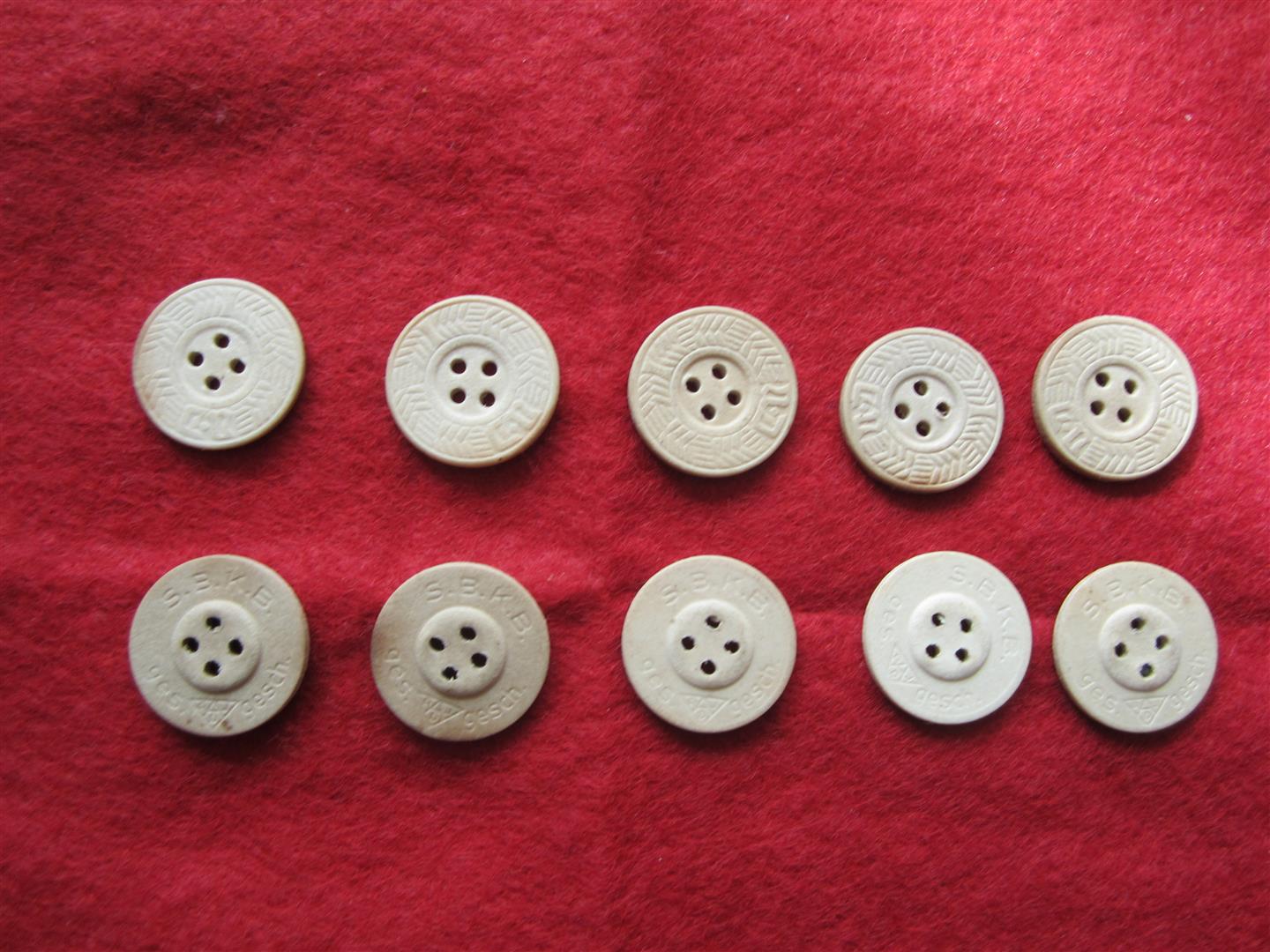 WW2 Fibre Shirt Buttons